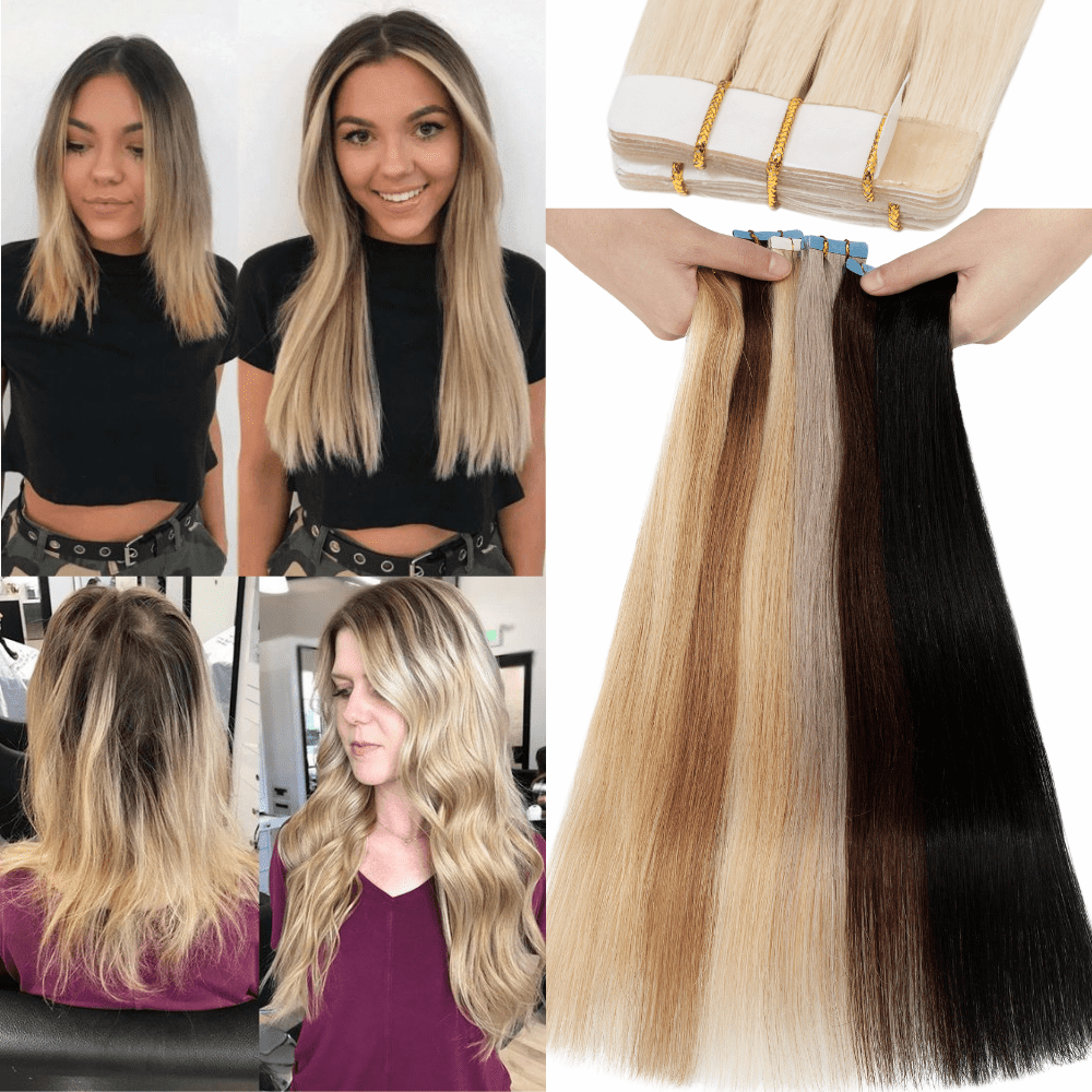 Benehair 40 Pcs Thick Skin Weft Tape In 100% Remy Human Hair  display picture 3