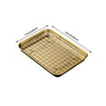 Kwlinmg Baking trays & trays 1 Set Stainless Stel Bakeware Rectangular