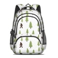 thumbnail image 2 of Bigfoot and Tree White Pattern Cute School Backpack Bag with Padded Back and Adjustable Shoulder Straps 16.9 X 12.6 X 5.9 Inches, 2 of 5