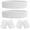 White, variant on 6 Pieces Sweatband Set Sports Headband Wristband Set, Moisture Wicking Athletic Sweatbands 4 Wrist Sweatband and 2 Headbands, Terry Cloth Sweat Absorbing Head Band for Workout
