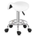 Bar Stools Saddle Chair Height Adjustable Wheeled Swivel Armchair Seat
