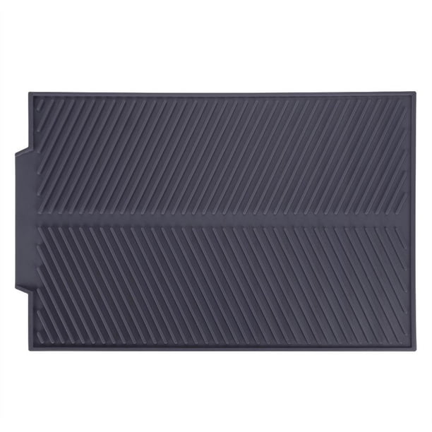 LYUMO Rectangle Silicone Drain Mat Drying Dishes Pad Heat Resistant