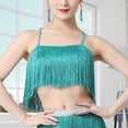 thumbnail image 2 of Top de danza del vientre Yuyangstore con flecos y borlas para mujer XL, 2 of 8