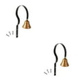 thumbnail image 1 of Greeniant Campana de entrenamiento de juguete para perros, timbres de puerta de Metal montados en la pared, alertas de puerta antiagarrotamiento, Negro 2Conjunto, 1 of 1