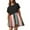 Black, variant on LYXSSBYX Pajamas for Women Set Fashion Women's Casual Short Sleeve Dress Round-Neck Ladies Patchwork Mini Dresses