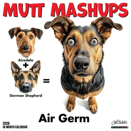 Mutt Mashups 2026 Wall Calendar