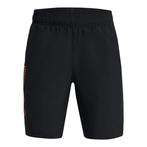 Under Armour Boys Woven Wordmark Shorts, (002) Black / / Atomic, Large