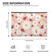 thumbnail image 3 of Zufioo Daisy and Ladybug Print DuPont Paper Portable Toiletry Bag, 8.9x6.5 inch Zippered Hand-held Paper Cosmetic Bag Storage Tool Kit, 3 of 7
