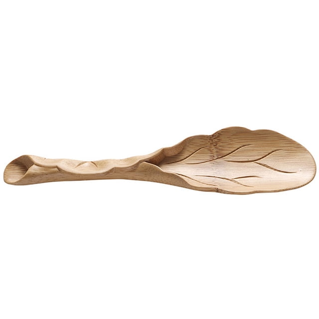Cuchara de té de bambú tallada, hecha a mano, natural, accesorio para la ceremonia del té
