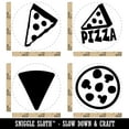 thumbnail image 2 of Pizza Pie Slice Triangle Pepperoni Toppings Rubber Stamp Set for Scrapbooking Crafting Stamping - Small 3/4 Inch, 2 of 7