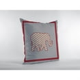 thumbnail image 2 of Amrita Sen Suede Zippered Pillow With Red on Gray Finish CAIPL59FSDS16X16, 2 of 5