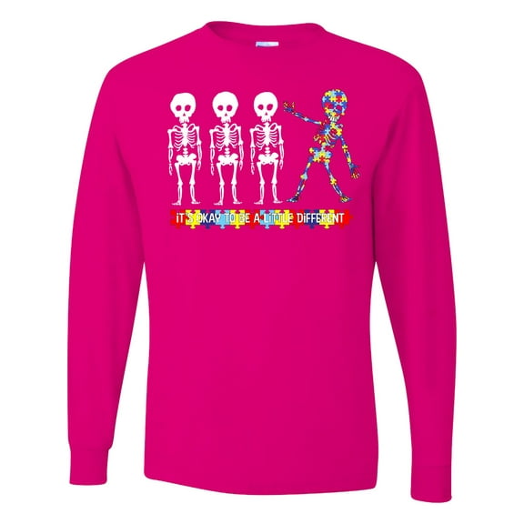 Inktastic It's Okay to Be a Little Different Autism Awareness Long Sleeve T-Shirt