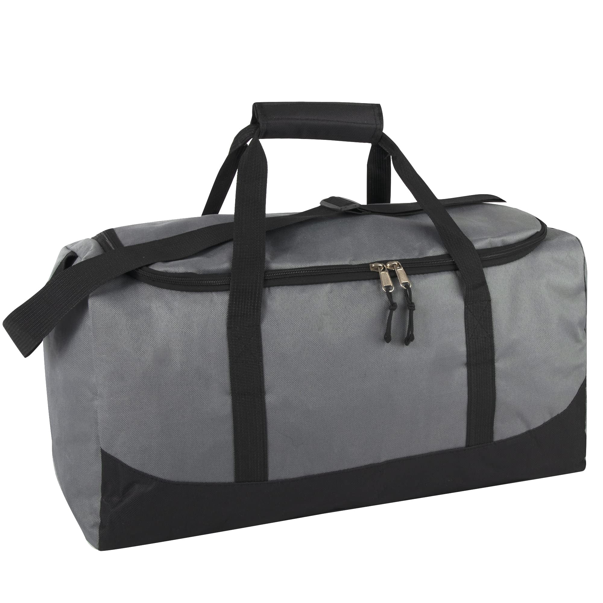 24 Pack of Bulk Wholesale 20 Inch 40 Liter Weekender Overnight Duffel Shoulder Bags for Sports, Travel and Commute in Gray