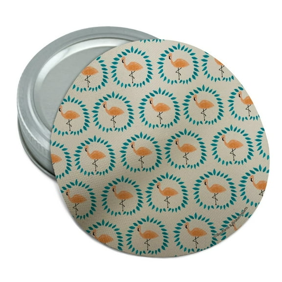 Flamingos and Leaves Round Rubber Non-Slip Jar Gripper Lid Opener