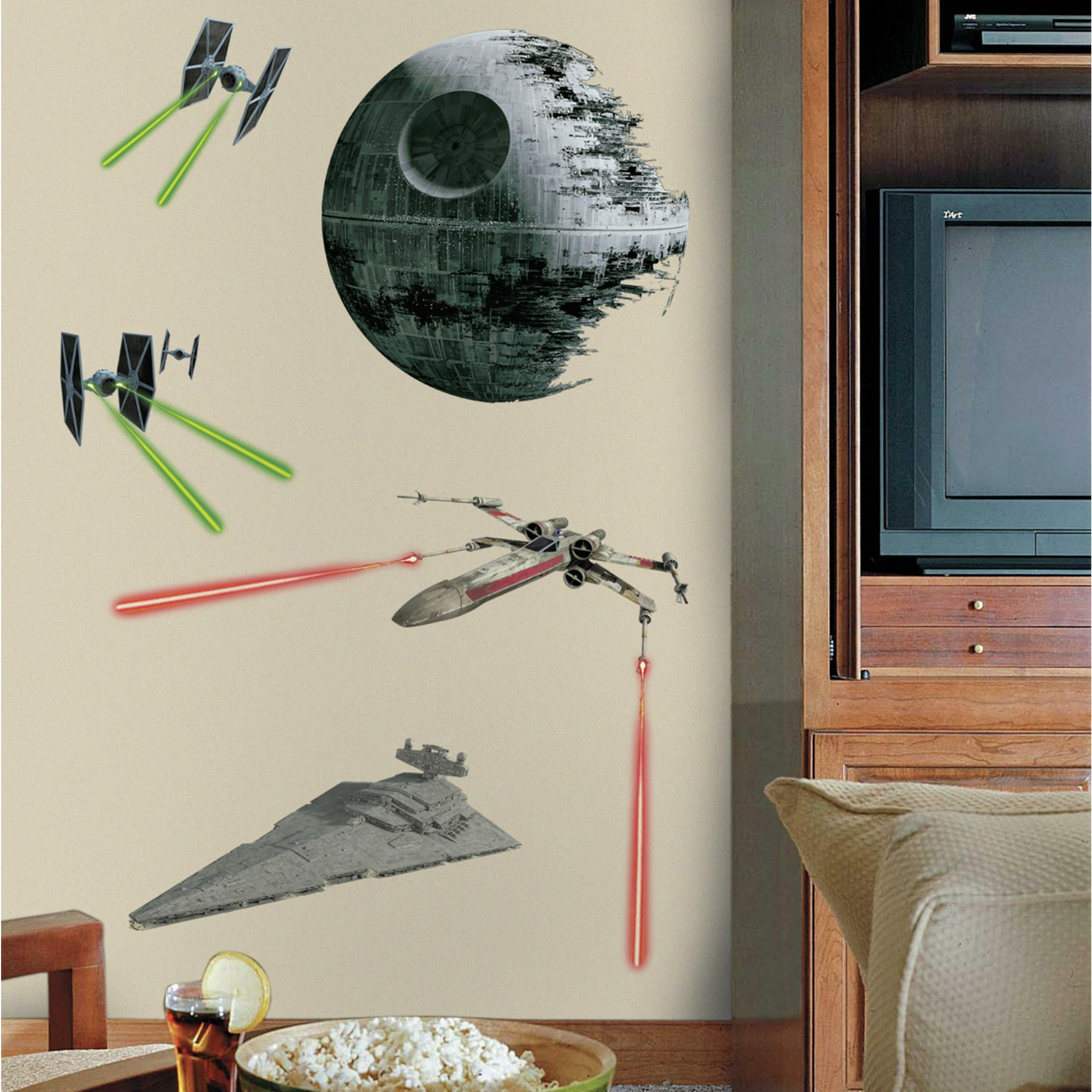 Star Wars Space Battle hole in the wall full colour feature sticker decal kids 