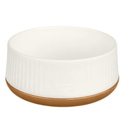 Harry Barker Plastic Modern Dog Bowls, White, Small, 2 Pack