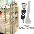 thumbnail image 3 of GETAJGHSD 1 Set Keyed Glass Door Lock Stainless Steel for Retail Environments, 3 of 8