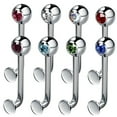 thumbnail image 1 of 1 Pce Bague Barre Verticale en Acier Inoxydable Mode Piercing Corporel Bijou Cadeau, 1 of 8