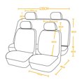 thumbnail image 3 of 9 Uds fundas de asiento de coche de lujo delantero + asiento trasero negro cero, 3 of 7