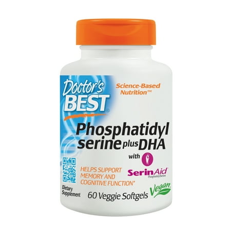 Doctor's Best Phosphatidyl Serine + DHA Veggie Softgels, 60 (Best Epa Dha Supplement)