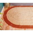 thumbnail image 4 of Chouhan Rugs Natural Jute Orange Bordered Rug Bohemian Rug Decor Rug Handwoven Rug Custom Rug Decorative Rug, 4 of 6
