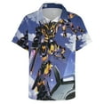thumbnail image 3 of Mobile Suit Gundam Mens Hawaiian Shirt Loose Fit Shirts - Short Sleeve And Button Down Hawaiian Shirt for Men with Pocket, 3 of 7