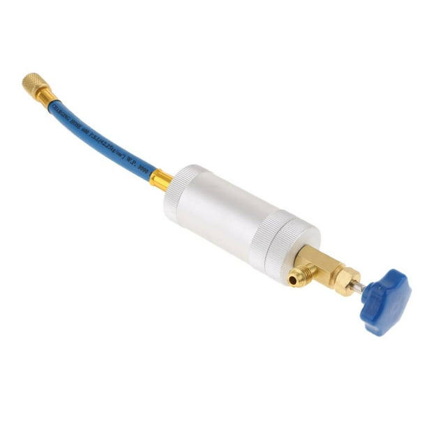 R134A R12 Inyector de Tinte Aceite de Aire Acondicionado para Automotriz Vehículo Acoplamiento Adaptador Cola Tubo de llenado de aceite refrigerante