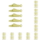 thumbnail image 3 of Cateissary Enhebrador de agujas, gancho de puntada de costura, herramientas de enhebrado, forma de pez, plástico, anciano, artesanía en cuero, pasador, Amarillo 5PCS 10piezas Cateissary CBP262210, 3 of 5