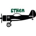 thumbnail image 1 of Personalized Name Vinyl Decal Sticker Custom Initial Wall Art Personalization Decor Sticker Airplane Boy Kid Bedroom Nursery Room 10 Inches X 28 Inches, 1 of 1