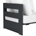 thumbnail image 5 of Modular Lounge Corner Chair, Gray White, Aluminum Metal, Outdoor Patio Balcony Cafe Bistro Garden Hospitality Restaurant, Modern Contemporary HB36556, 5 of 8