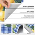 thumbnail image 6 of Yayeee Dish Drying Mat for Kitchen Counter 16" x 18" Microfiber Super Absorbent Coffee Decorative Pad, Green Lemon Plaid, 6 of 9