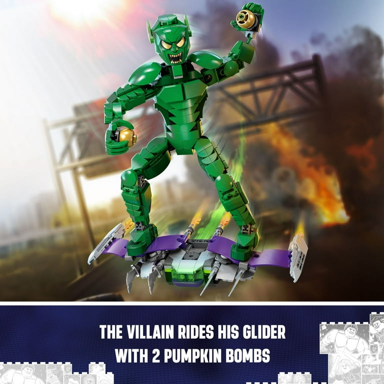 LEGO Marvel Green Goblin Construction Figure, 76284, Ages 8+