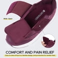 thumbnail image 4 of Zapatillas ORTOREX para mujer, ortopédicas, con edema diabético, color burdeos 7, 4 of 8