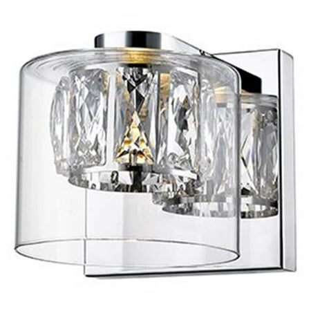

Access lighting 62555LEDD-MSS-CCLCLR 4.75 x 4.75 x 5.75 in. Private Collection 1-Light Crystal with Clear Glass Vanity Mirrored Stainless Steel