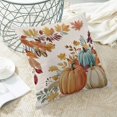 thumbnail image 4 of Jecuwe Fall Throw Pillow Covers 18x18 Inch Set of 2, Autumn Fallen Leaves Decoration Throw Pillow Covers Pumpkins Maple Leaves Outdoor Cushion Cover for Sofa Couch Farmhouse Room Bed Decor, 4 of 6