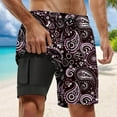 thumbnail image 1 of WILLBEST Pantalones Cortos de Verano para Hombre, Elegantes Pantalones de Playa de Doble Capa Interior con Bolsillo, 1 of 3