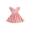 thumbnail image 2 of Faithtur Girl?s Pleated Fly Sleeve Solid Color Bow Backless A-line Dress, 2 of 10