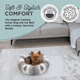thumbnail image 2 of Best Friends by Sheri Patterned Lux Faux Fur Calming Donut Dog Bed, Gray, Extra Small, 18x18, 2 of 7