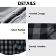 thumbnail image 3 of SPEEDRUN Men Casual Button Down Flannel Hoodies, Men's & Big Men's Hooded Flannel Shirt with Long Sleeves for Spring and Autumn, Single-layer without fleece, Sizes M-3XL, 3 of 6