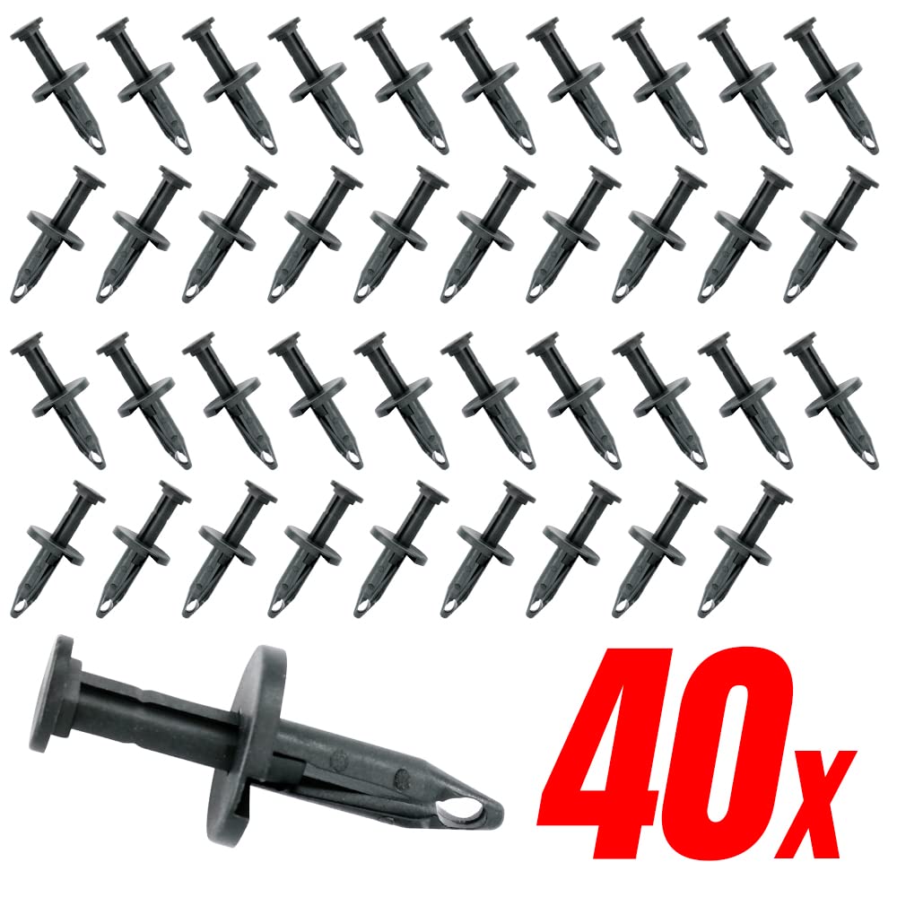 Mean Mug Auto 15x Hood Insulation Retainer Clips 90467-09050 – For Toyota Lexus, Nylon Black