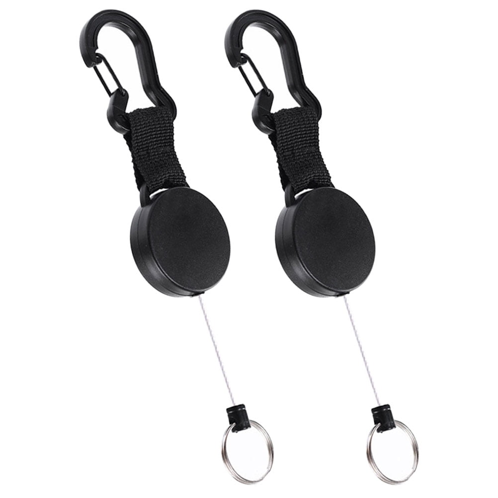 Retractable Reel Clip Anti-lost Key Holder 8 Pcs Easy-to-pull Keychain Ring Outdoor Rings Keychains Stretchable