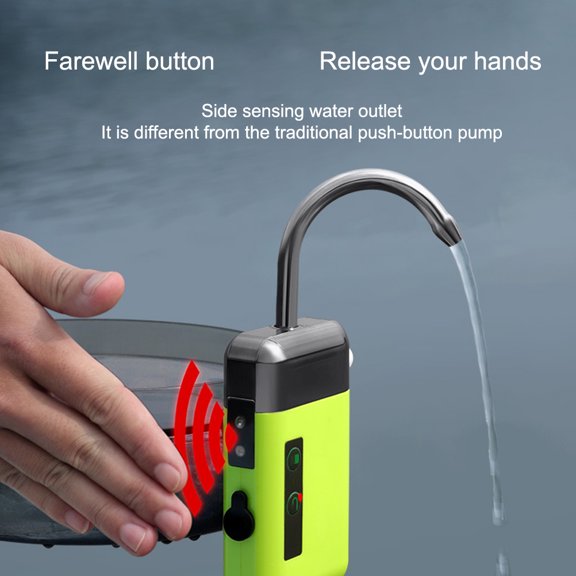 Bomba de agua automática con sensor inteligente, minibomba de aire recargable para acuario, bomba multifuncional para pecera para acuario, pesca al aire libre