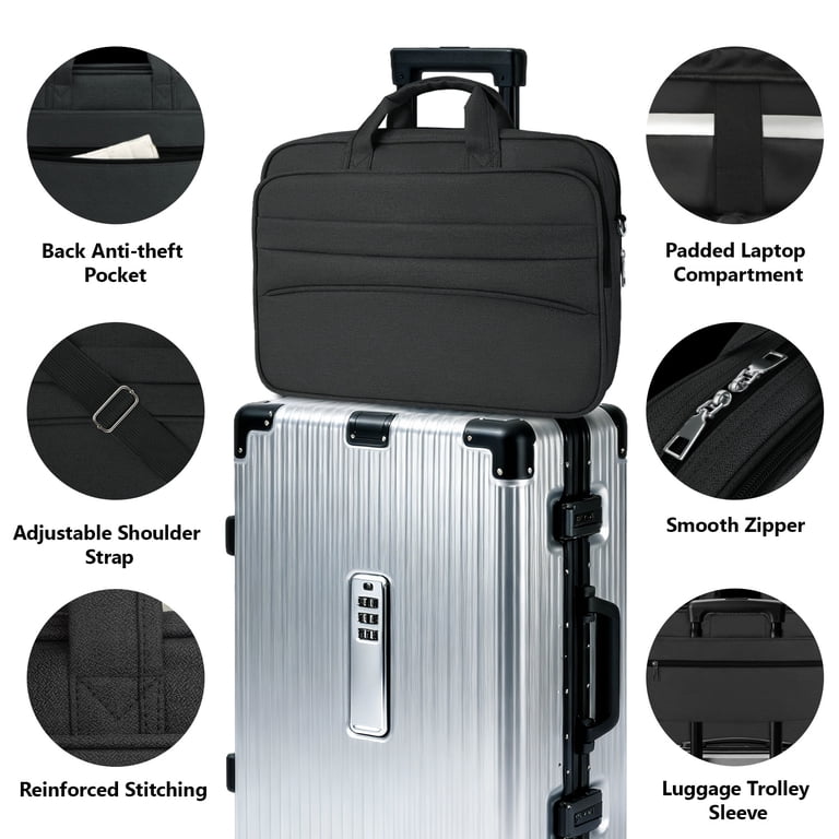 Cshidworld 15.6" Laptop Messenger Bag, Black photo 3