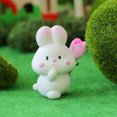 thumbnail image 2 of Rabbit Statue Appearance Resin Cute Miniature Bunny Figurine Desktop Ornament Home Decor Miniature Rabbit Sculpture, 2 of 7