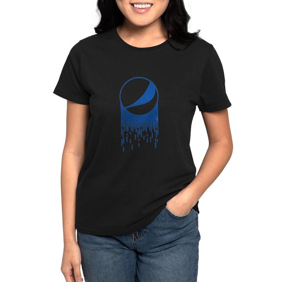 CafePress - Pepsi Varsity Drip Blue Women's Value T Shirt - Women's Traditional Fit Dark T-Shirt