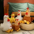 thumbnail image 2 of EUBUY Cute Cartoon Chicken Doll Plush Toys Chicken Stuffed Animal Soft Plush Toy for Children Boys Girls Yellow 21.65", 2 of 10