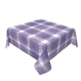thumbnail image 2 of YFYANG Square Polyester Table Cloth, 54" x 54" Reusable Table Cover Kitchen Dining Room Purple Abstract Watercolor Plaid Decorative Tablecloths for Tables of 2-4 People, 2 of 8