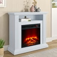 thumbnail image 2 of FESTIVO Cozy 32" Freestanding Electric Fireplace - Grayish-white, 2 of 7