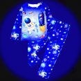 thumbnail image 2 of NOLDARES Toddler Boys Pajamas Truck Cotton Kids Dinosaur 2 Piece Truck Pjs Fall Winter Sleepwear Clothes Sets 6-12 Months 12-24 Months 2t 3t 4t 5t 6t 7t 8t 9t Children,Sky Blue,2-3 Y, 2 of 4