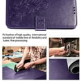 thumbnail image 2 of for Samsung Galaxy S24 Wallet Case, [Flower Embossed] Premium PU Leather Flip Protective Case Cover with Card Holder and Stand with Wrist Strap for Samsung Galaxy S24, Purple, 2 of 11